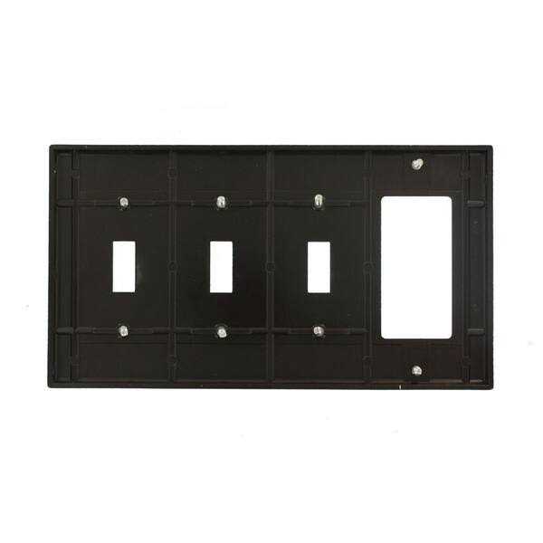 Leviton 4-Gang 3-Toggle 1-Decora Wallplate P326-W - Zenithce