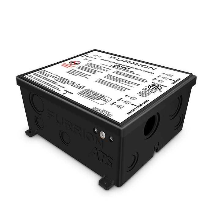 Furrion F30INS-BS-AM Black Square 30 Amp RV Inlet with Stainless Steel Plate and Power Smart LED - Zenithce