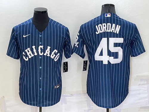 Chicago White Sox #45 Michael Jordan Navy Cool Base Stitched Jersey - Zenithce