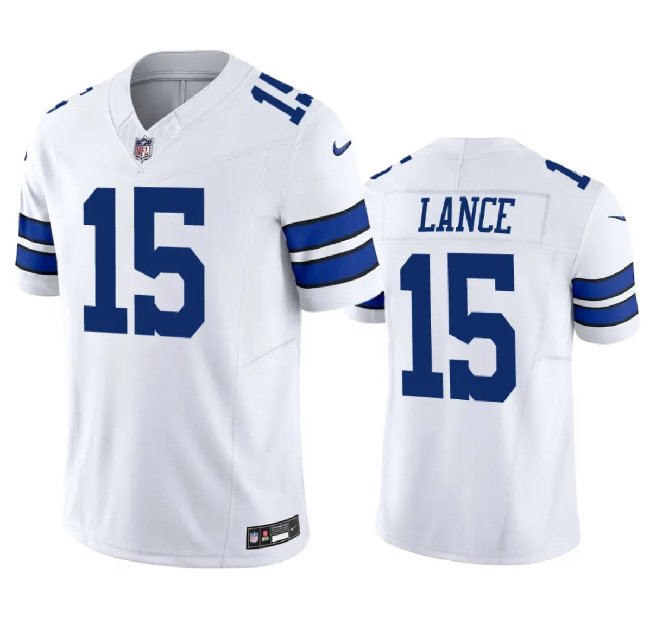 Dallas Cowboys #15 Trey Lance White 2023 F.U.S.E. Limited Stitched Jersey - Zenithce