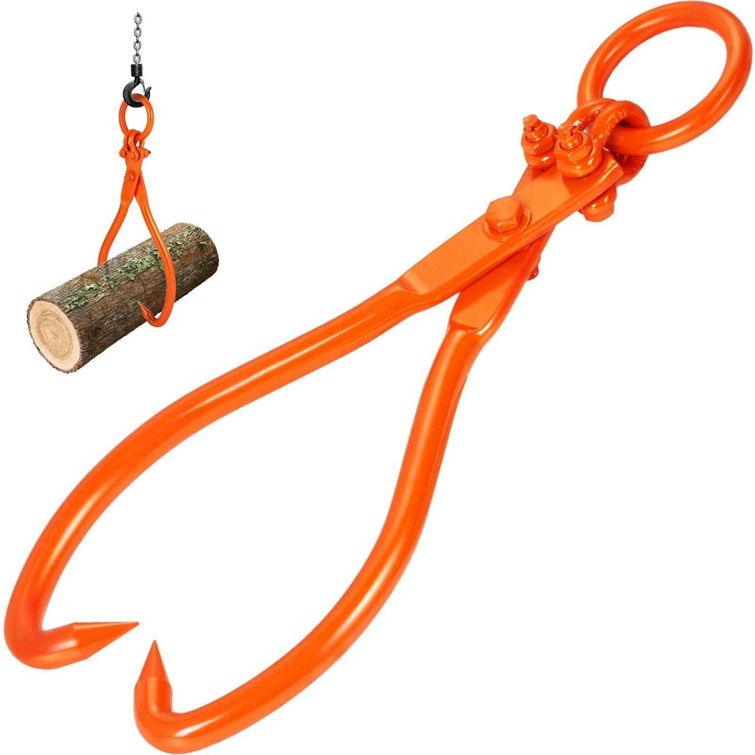 VEVOR Log Skidding Tongs 2 Claw Log Lifting Tongs Heavy Duty Steel Lumber Skidding Tongs - Zenithce
