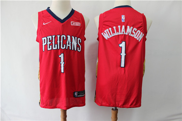 Pelicans 1 Zion Williamson Red Swingman Jersey - Zenithce