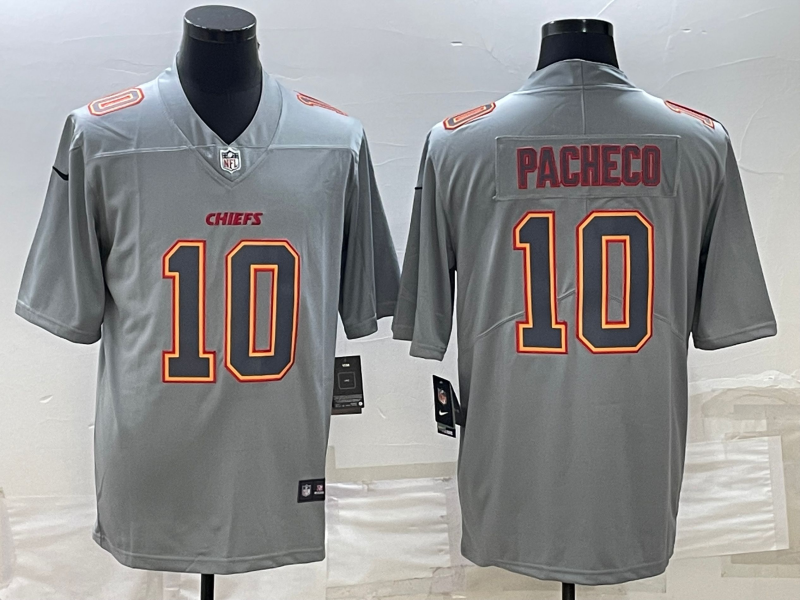 Kansas City Chiefs #10 Isiah Pacheco Gray Atmosphere Fashion Stitched Jersey - Zenithce