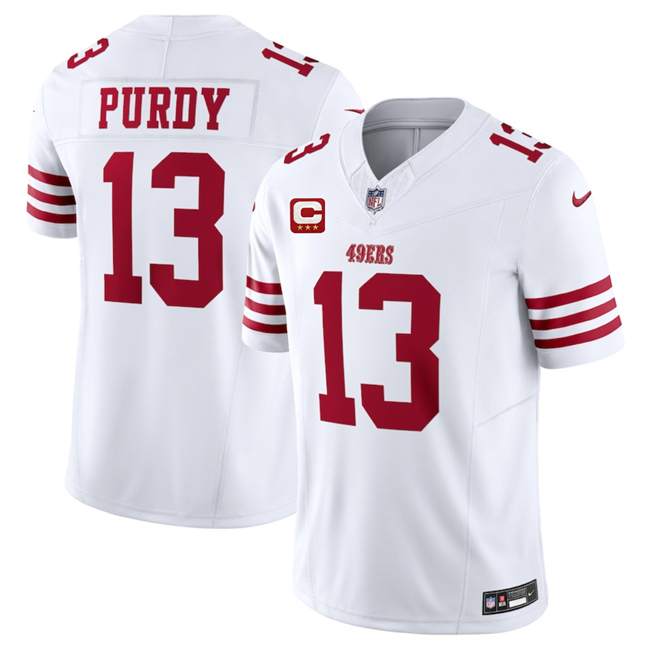 San Francisco 49ers #13 Brock Purdy White 2025 F.U.S.E. With 3-Star C Patch Vapor Untouchable Limited Stitched Jersey - Zenithce