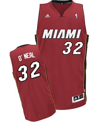 Miami Heat Blank #32 Shaquille O'neal Red Swingman Jersey - Zenithce