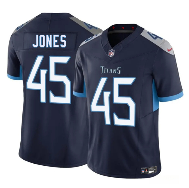 Tennessee Titans #45 Dre'Mont Jones Navy 2025 F.U.S.E. Vapor Limited Stitched Jersey - Zenithce