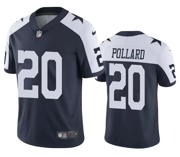 Dallas Cowboys #20 Tony Pollard Navy Color Rush Limited Stitched Jersey - Zenithce