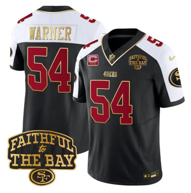 San Francisco 49ers #54 Fred warner Black Alternate 2025 F.U.S.E. 3-Star C With Faithful To The Bay Patch Limited V8 Stitched Jersey - Zenithce