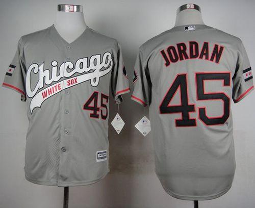 White Sox #45 Michael Jordan Grey New Cool Base Stitched Jersey - Zenithce