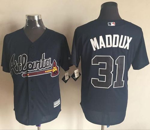 Braves #31 Greg Maddux Blue New Cool Base Stitched Jersey - Zenithce