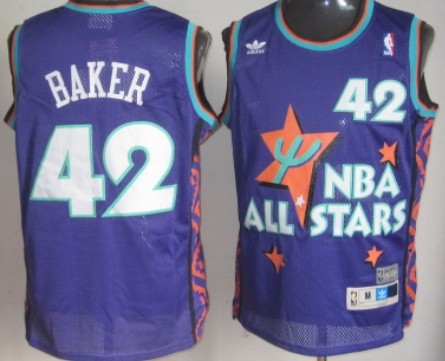 1995 All-Star #42 Vin Baker Purple Swingman Throwback Jersey - Zenithce