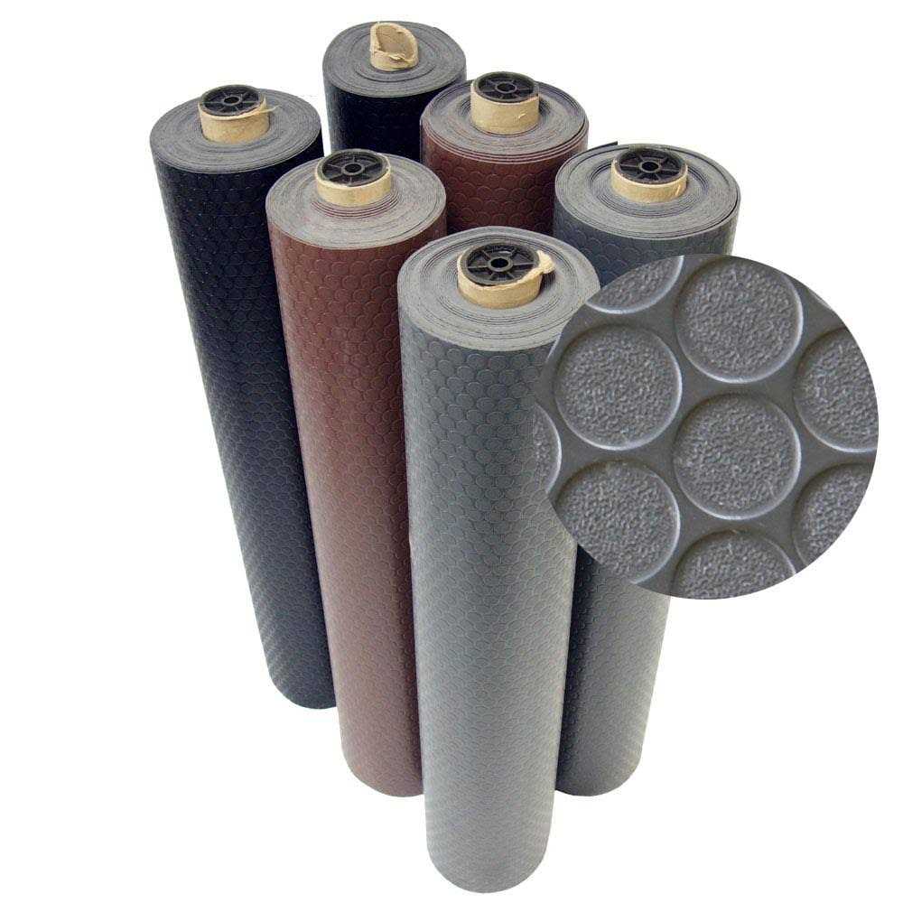 Rubber-Cal Coin-Grip Anti-Slip Rolled Rubber Mat - Zenithce