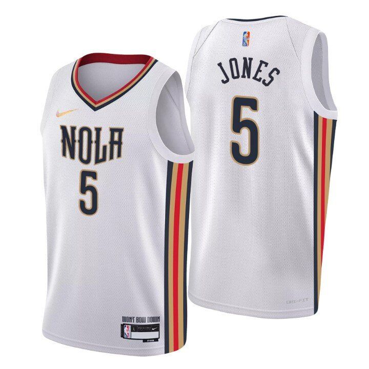 New Orleans Pelicans Herbert Jones White 75th Anniversary City Swingman Stitched Jersey - Zenithce