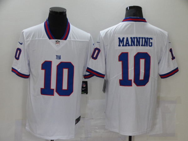 New York Giants #10 Eli Manning White Limited Rush Stitched Jersey - Zenithce