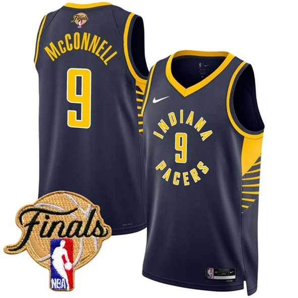Indiana Pacers #9 T.J. McConnell Navy 2025 Finals Icon Edition Stitched Jersey - Zenithce
