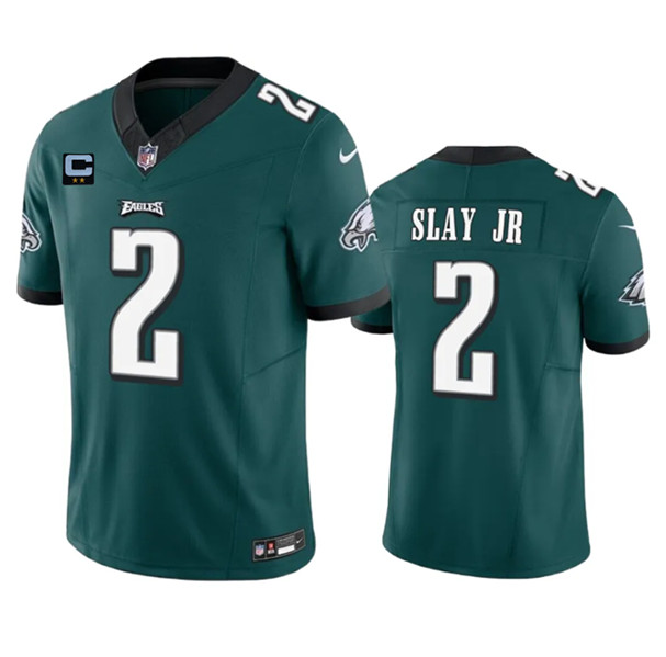 Philadelphia Eagles #2 Darius Slay JR Green 2023 F.U.S.E. With 2-Star C Patch Vapor Untouchable Limited Stitched Jersey - Zenithce