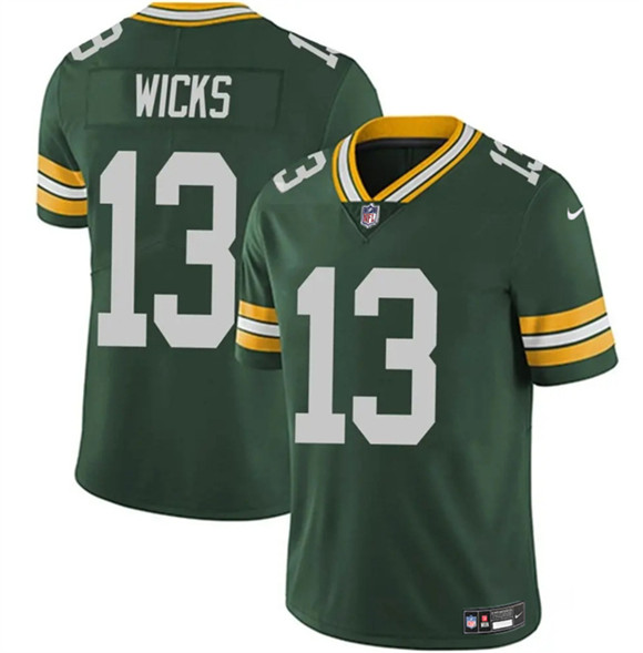 Green Bay Packers #13 Dontayvion Wicks Green 2025 Vapor Untouchable Limited Stitched Jersey - Zenithce