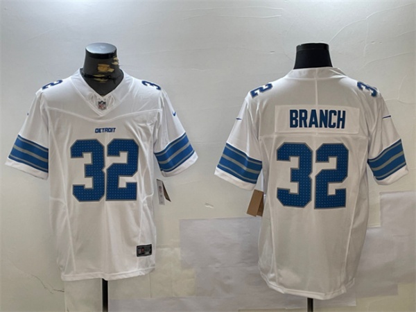 Detroit Lions #32 Brian Branch White 2024 F.U.S.E. Vapor Limited Stitched Jersey - Zenithce