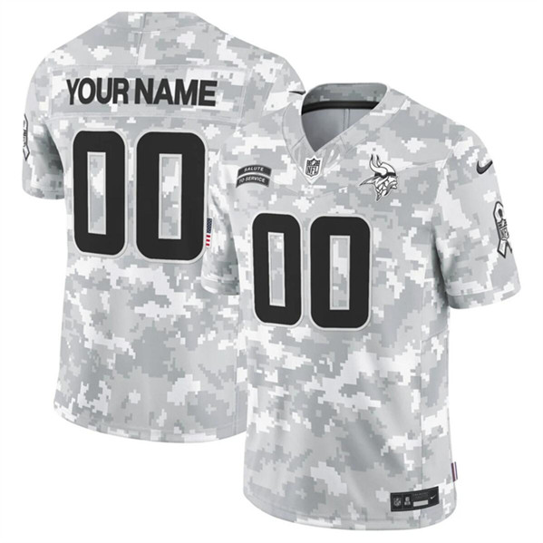 Minnesota Vikings Custom 2024 F.U.S.E. Arctic Camo Salute To Service Limited Stitched Jersey - Zenithce