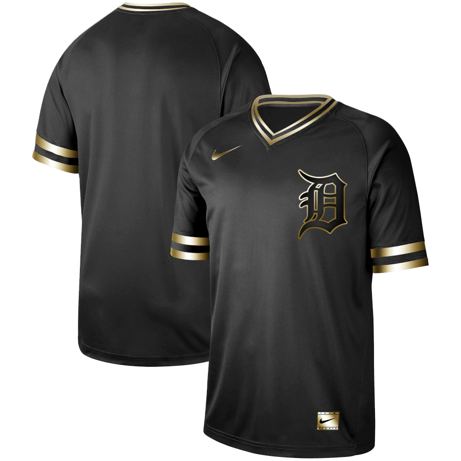 Detroit Tigers Navy Black Gold Stitched Jersey - Zenithce