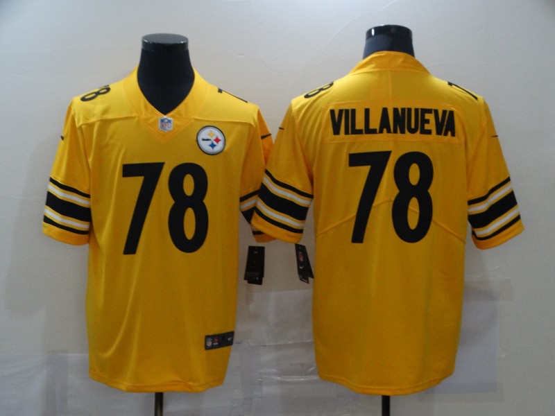Pittsburgh Steelers #78 Alejandro Villanueva Gold Inverted Legend Limited Stitched Jersey - Zenithce