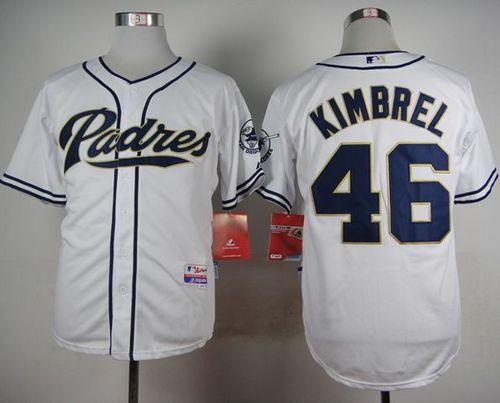 Padres #46 Craig Kimbrel White Cool Base Stitched Jersey - Zenithce