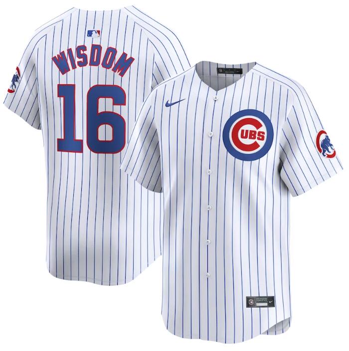 Chicago Cubs #16 Patrick Wisdom White 2024 Home Limited Stitched Jersey - Zenithce