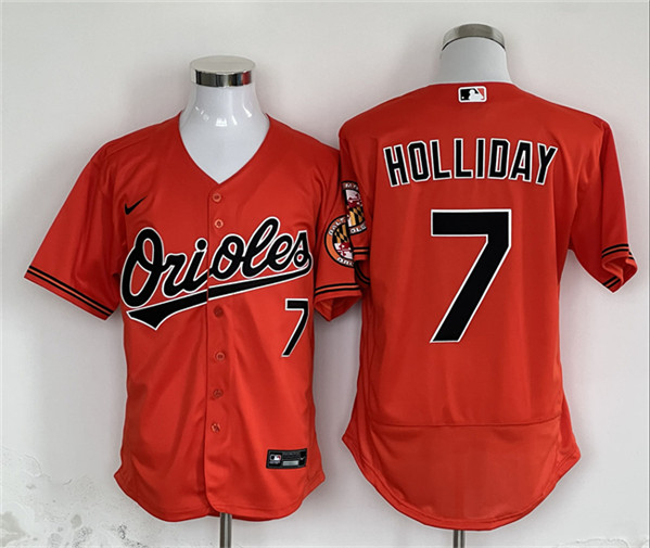 Baltimore Orioles #7 Jackson Holliday Orange Flex Base Stitched Jersey - Zenithce