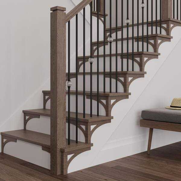 L.J. Smith Stair Systems Embossed Birch Left Hand Stair Bracket OMLCA-53LBIR - Zenithce