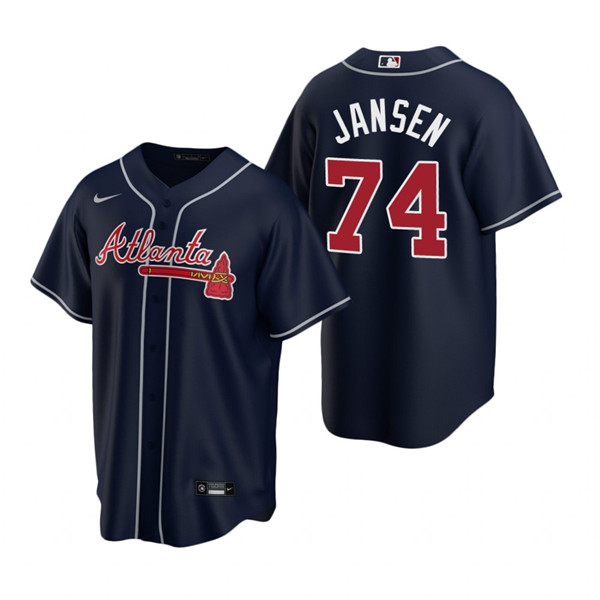 Atlanta Braves #74 Kenley Jansen Navy Cool Base Stitched Baseball Jersey - Zenithce
