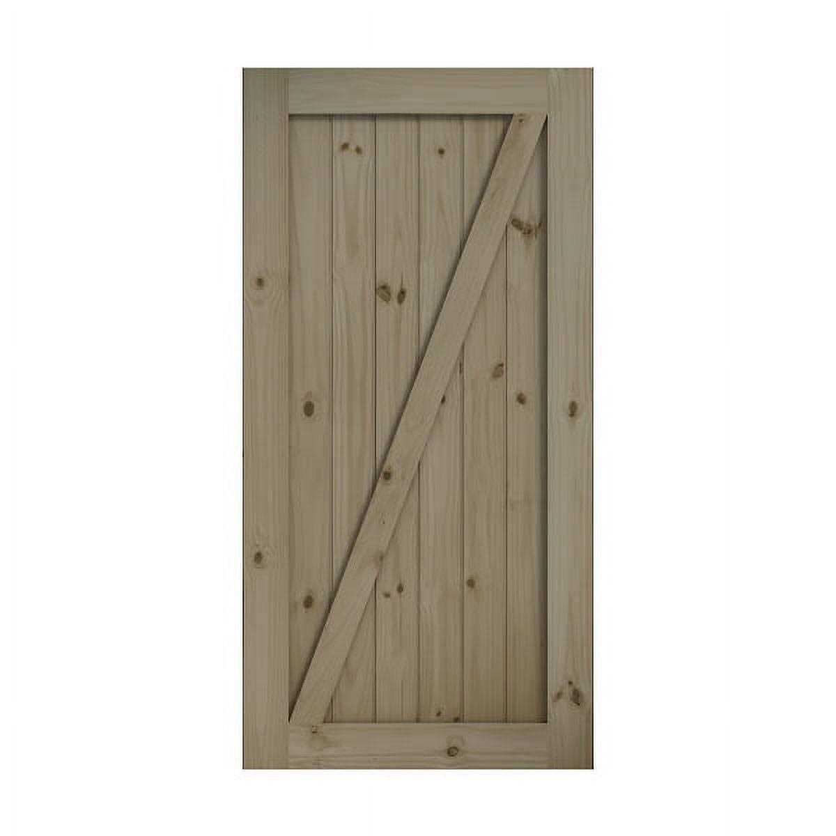 EightDoors Z-Shape Knotty Pine Barn Door Slab - Zenithce
