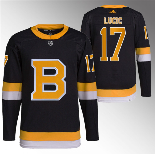 Boston Bruins #17 Milan Lucic Black Home Breakaway Stitched Jersey - Zenithce