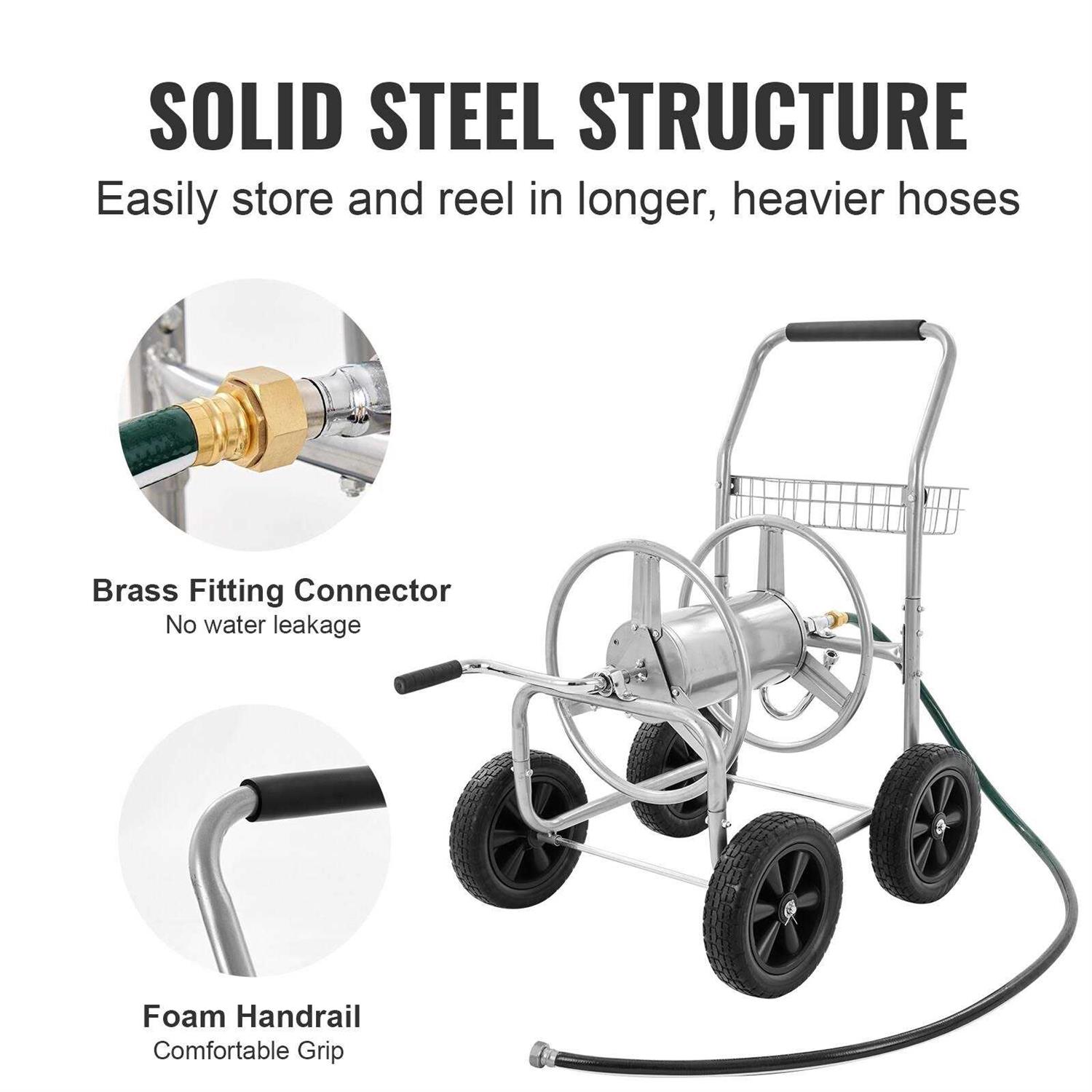 VEVOR Hose Reel Cart Hold Up of 5/8” Hose - Zenithce