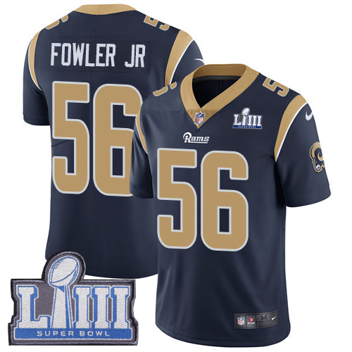 Los Angeles Rams #56 Dante Fowler Jr Navy Blue Super Bowl LIII Vapor Untouchable Limited Stitched Jersey - Zenithce