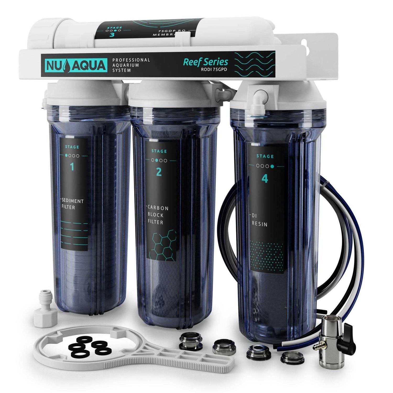 Nu Aqua Platinum Series Reverse Osmosis Filtration System Replacement Filters Universal RO System Cartridges (1, Alkaline Kit) - Zenithce