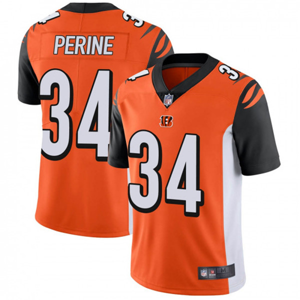 Cincinnati Bengals #34 Samaje Perine Orange Vapor Untouchable Limited Stitched Jersey - Zenithce
