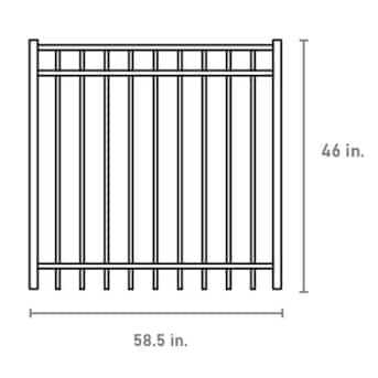 Fortress Building Products Versai 1-in Gloss Black Metal Fasteners For Metal Fence 6-Pack - Zenithce