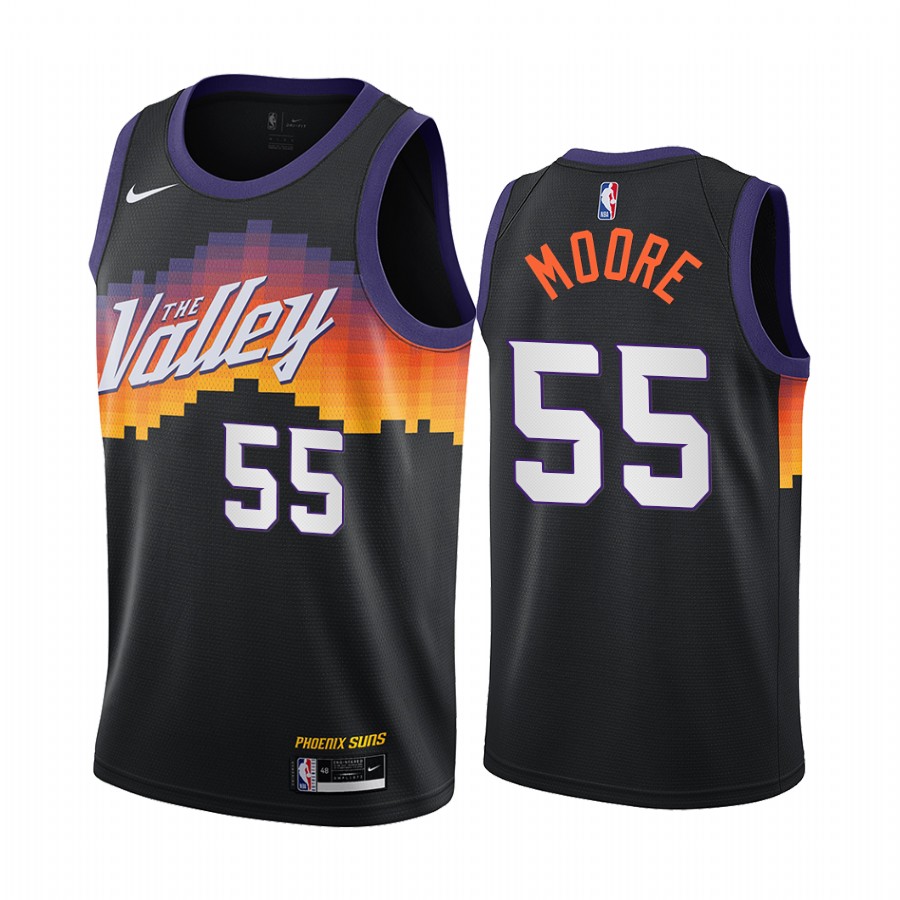 Suns #55 E'Twaun Moore Black Swingman 2020-21 City Edition Jersey - Zenithce