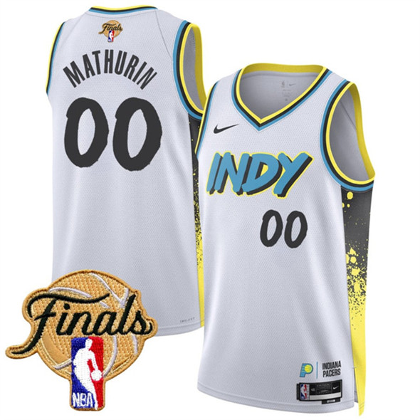 Indiana Pacers #00 Bennedict Mathurin White 2024-25 City Edition Stitched Jersey - Zenithce