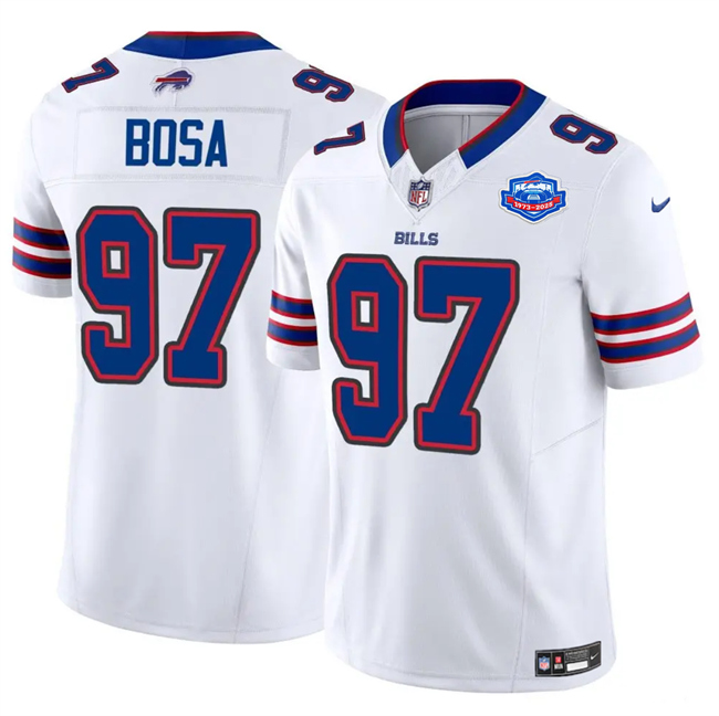 Buffalo Bills #97 Joey Bosa White 2025 F.U.S.E. With Farewell Patch Vapor Untouchable Limited Stitched Jersey - Zenithce