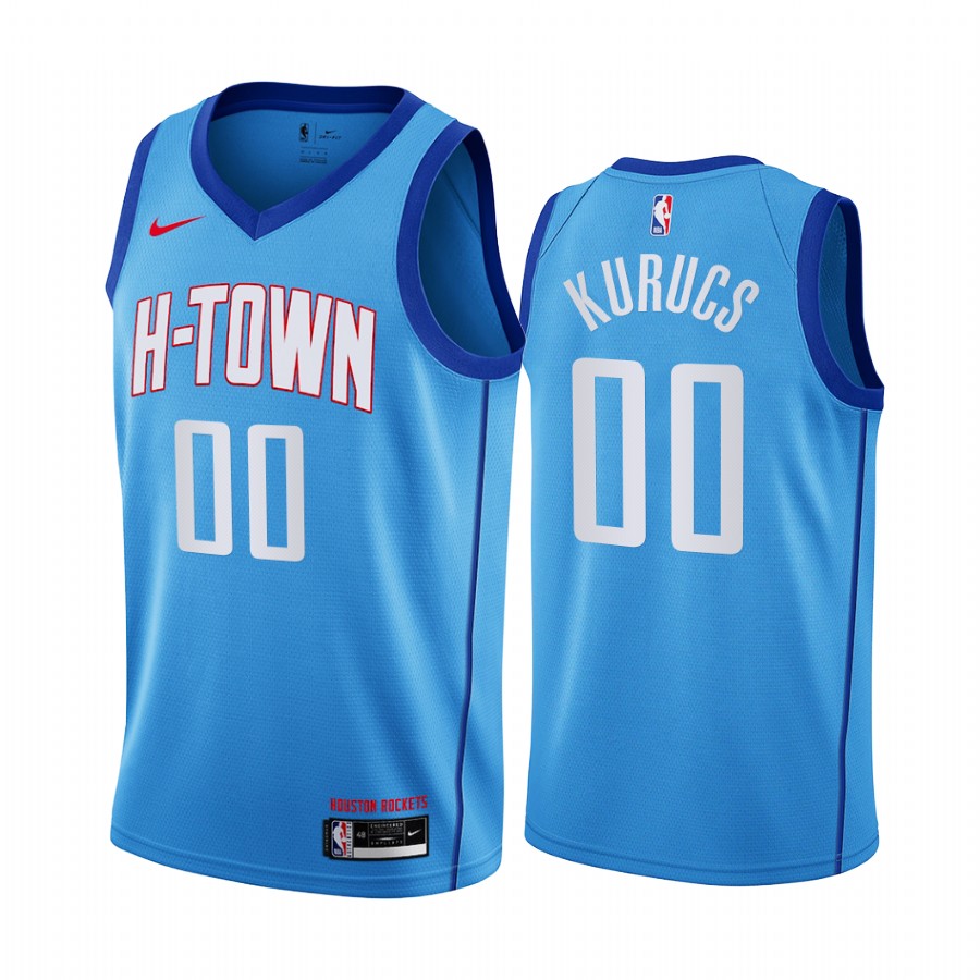Rockets #00 Rodions Kurucs Blue Swingman 2020-21 City Edition Jersey - Zenithce