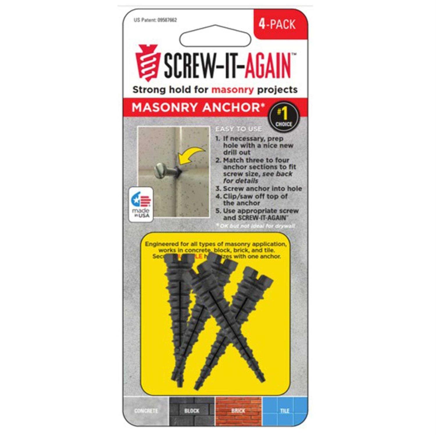 Screw-It-Again SIA-10PK-M Masonry Anchor - Zenithce