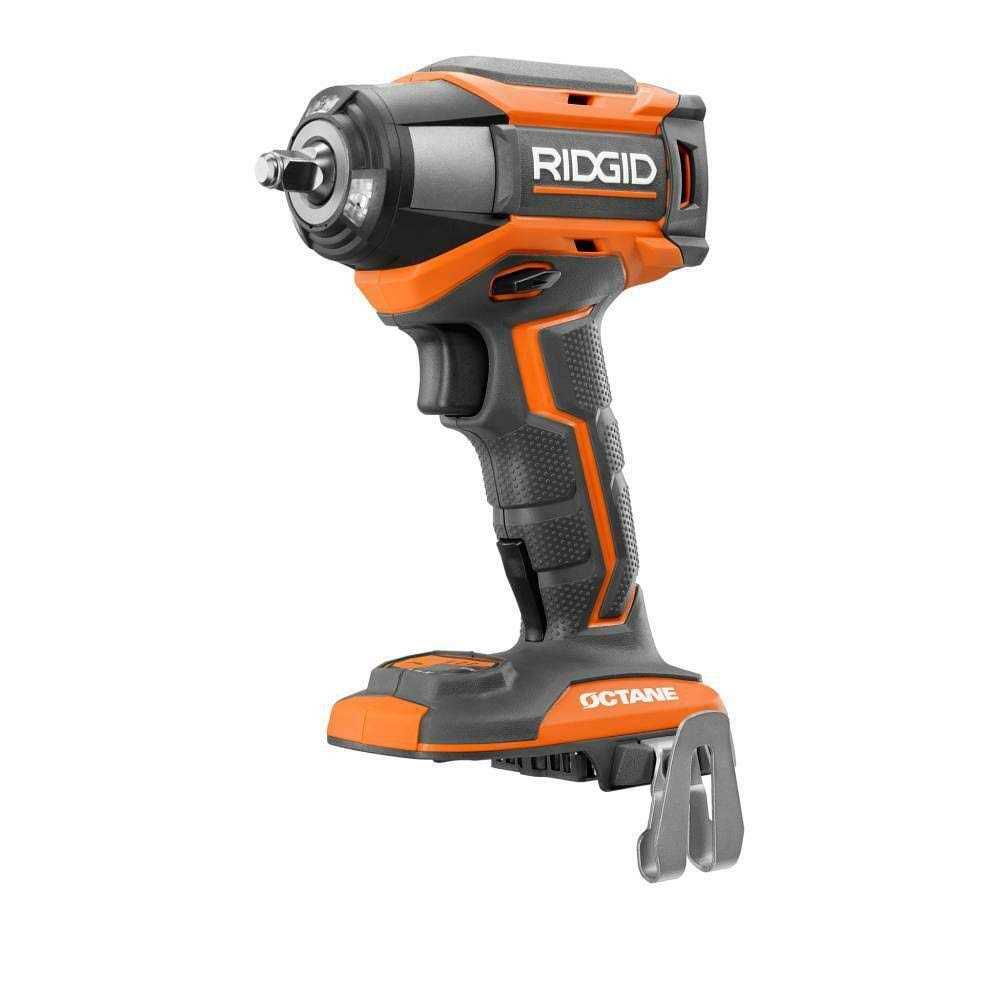 Ridgid R86211B 18-Volt OCTANE Cordless Brushless 1/2 in. High Torque 6-Mode Impact Wrench with Belt Clip - Zenithce