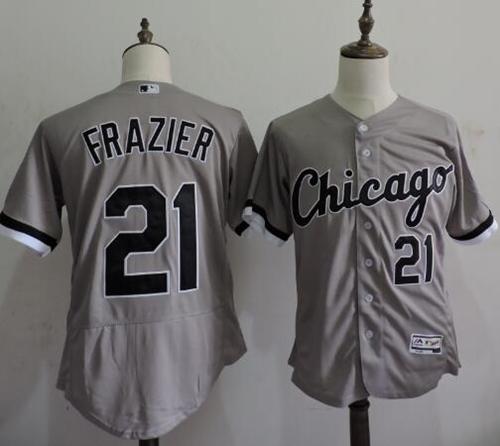 White Sox #21 Todd Frazier Grey Flexbase Authentic Collection Stitched Jersey - Zenithce