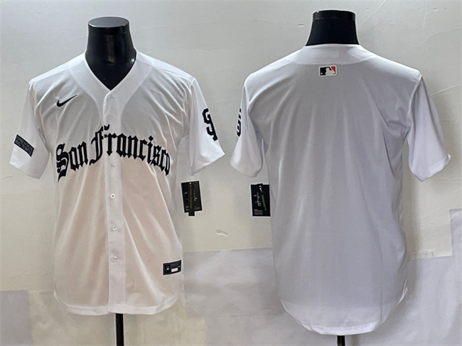 San Francisco Giants Blank White 'Gothic Fog Edition' Vapor Premier Limited Stitched Jersey - Zenithce