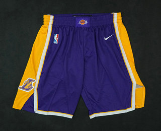 Los Angeles Lakers Purple 2017-2018 Swingman Stitched Shorts - Zenithce