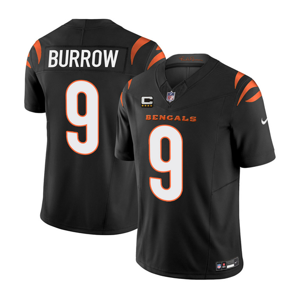 Cincinnati Bengals #9 Joe Burrow Black 2023 F.U.S.E. With 4-Star C Patch Vapor Untouchable Limited Stitched Jersey - Zenithce