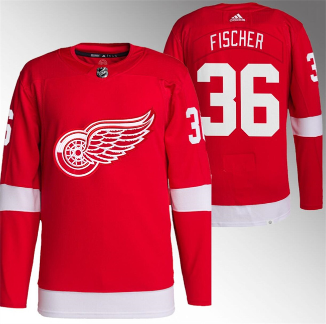 Detroit Red Wings #36 Christian Fischer Red Stitched Jersey - Zenithce