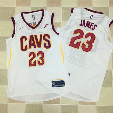 Cleveland Cavaliers #23 LeBron James Jersey 2017-18 New Season White Jersey - Zenithce