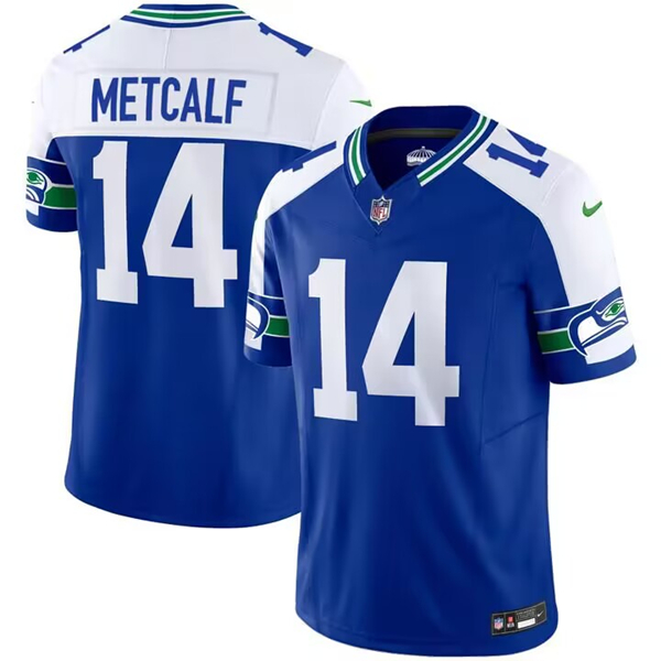 Seattle Seahawks #14 D.K. Metcalf Royal 2023 F.U.S.E. Throwback Vapor Limited Stitched Jersey - Zenithce